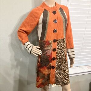 Ivy Jane EUC Multicolor Patchwork Button-Up Cardigan or Dress